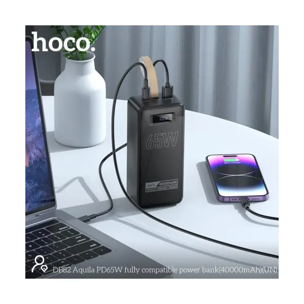 MR4_136321 Зовнішній акумулятор power bank hoco db82 aquila pd65w fully compatible 40 000mah, чорний 