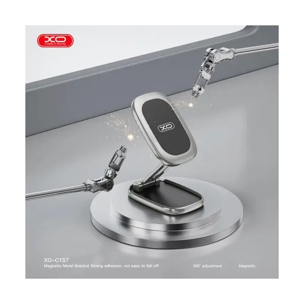 АВТОТРИМАЧ XO C157 MINI FOLDING UNIVERSAL MAGNETIC PHONE HOLDER FREE ACCESSORY KIT, ЧОРНИЙ