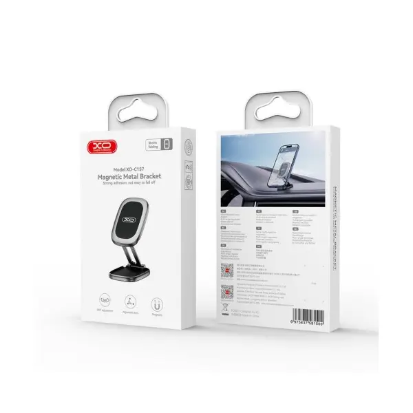 АВТОТРИМАЧ XO C157 MINI FOLDING UNIVERSAL MAGNETIC PHONE HOLDER FREE ACCESSORY KIT, ЧОРНИЙ