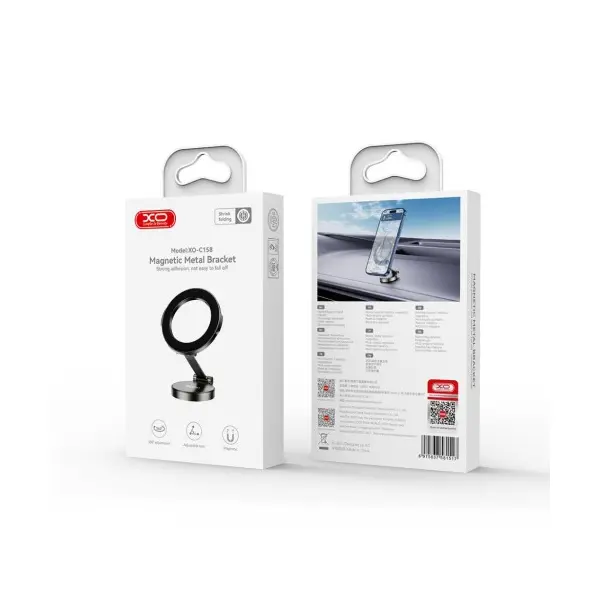 АВТОТРИМАЧ XO C158 MAGSAFE MAGNETIC 360 ROTATING MAGNETIC CELL PHONE HOLDER, ЧОРНИЙ