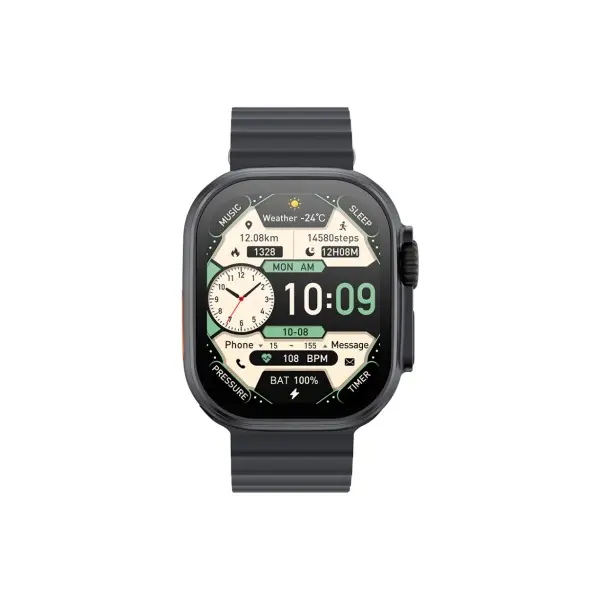 СМАРТ-ГОДИННИК XO M11ULTRA CURVED SCREEN 9TH GENERATION WIRELESS CHARGING SMART TALKING WATCH, ЧОРНИЙ