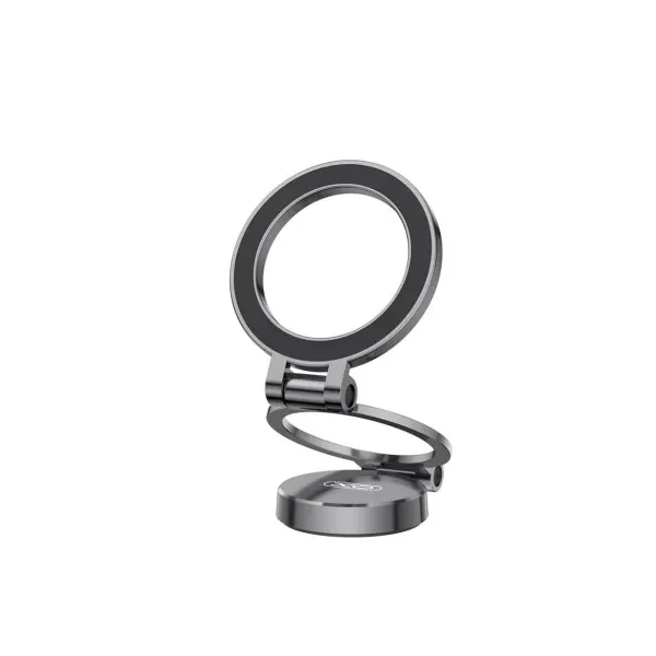 АВТОТРИМАЧ XO C161 APPLE MAGSAFE MAGNETIC TRI-FOLD PHONE HOLDER (WITH MAGNET RING), ЧОРНИЙ