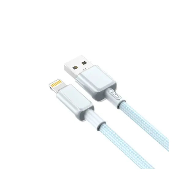 MR4_136196 Кабель xo nb249 5a pvc shiny colorful lightning data cable синій 