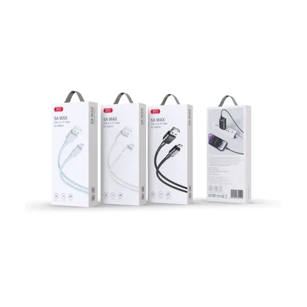 MR4_136196 Кабель xo nb249 5a pvc shiny colorful lightning data cable синій 