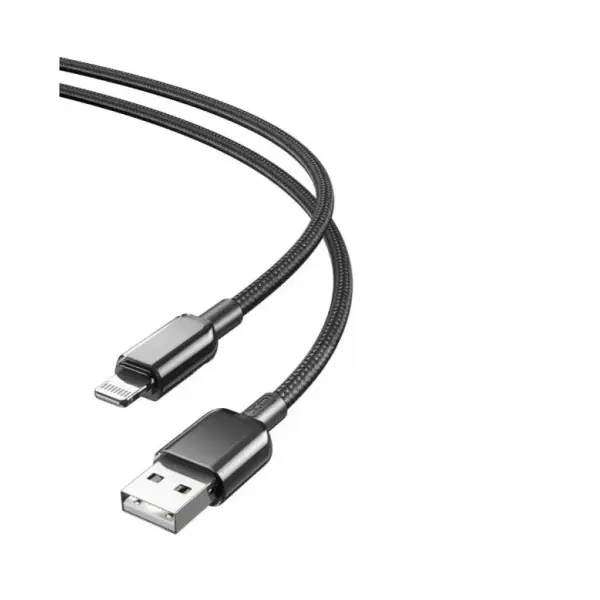 MR4_136197 Кабель хо nb249 5a android pvc shiny colorful micro data cable, чорний 