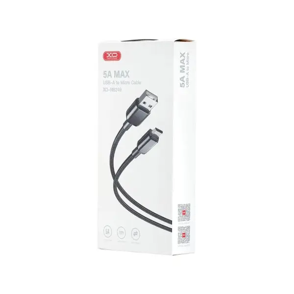 MR4_136197 Кабель хо nb249 5a android pvc shiny colorful micro data cable, чорний 