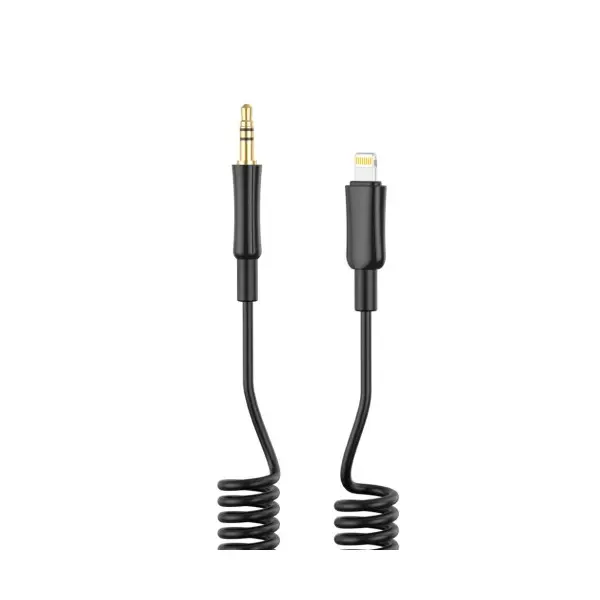 АДАПТЕР XO NB-R255A LIGHTNING TO 3.5MM, ЧОРНИЙ