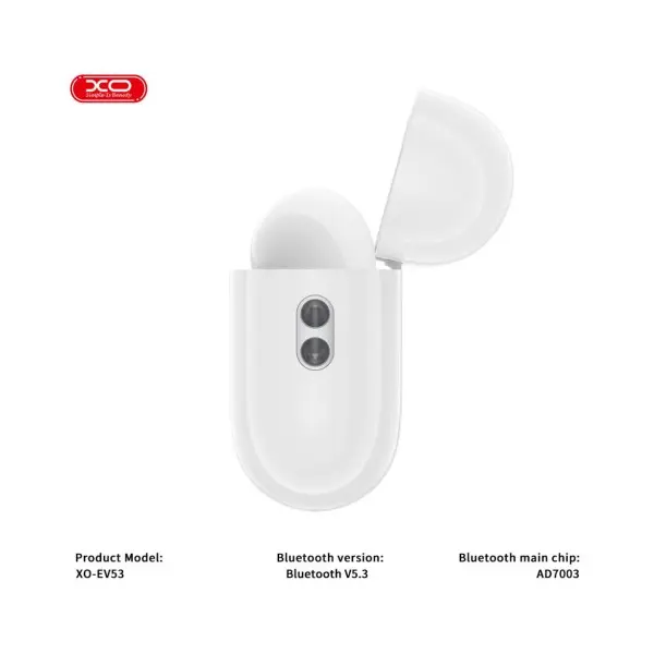 MR4_136213 Навушники бездротові xo ev53 v full-featured anc noise canceling headphones with buzzer, білий XO