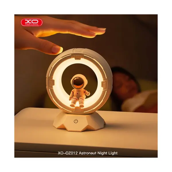 НІЧНИК XO OZ12 SPACEMAN TRI-COLOR NIGHT LIGHT PAT LIGHT 1200MAH, БІЛИЙ