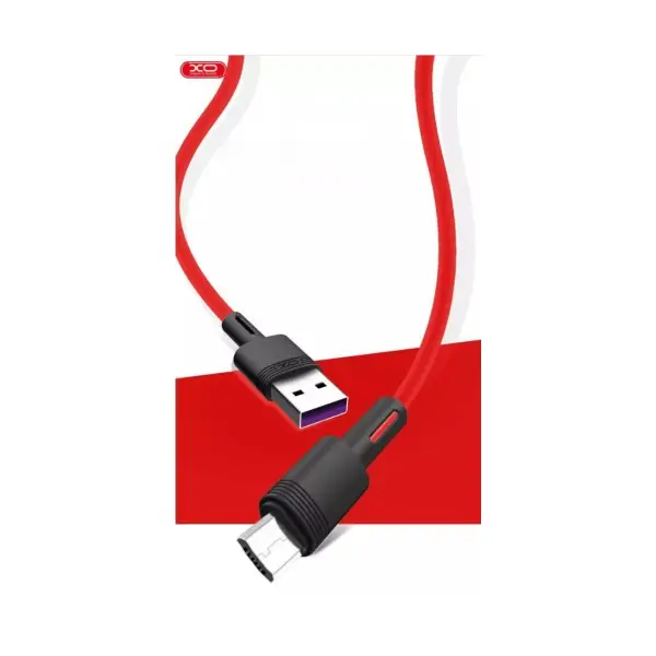 КАБЕЛЬ XO NB-Q166 FAST CHARGING USB CABLE ДЛЯ MICRO 5A, 1M ЧЕРВОНИЙ