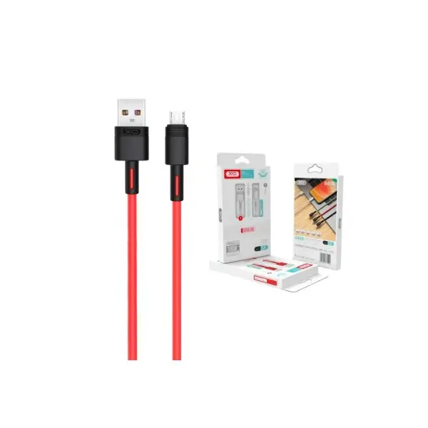 КАБЕЛЬ XO NB-Q166 FAST CHARGING USB CABLE ДЛЯ MICRO 5A, 1M ЧЕРВОНИЙ