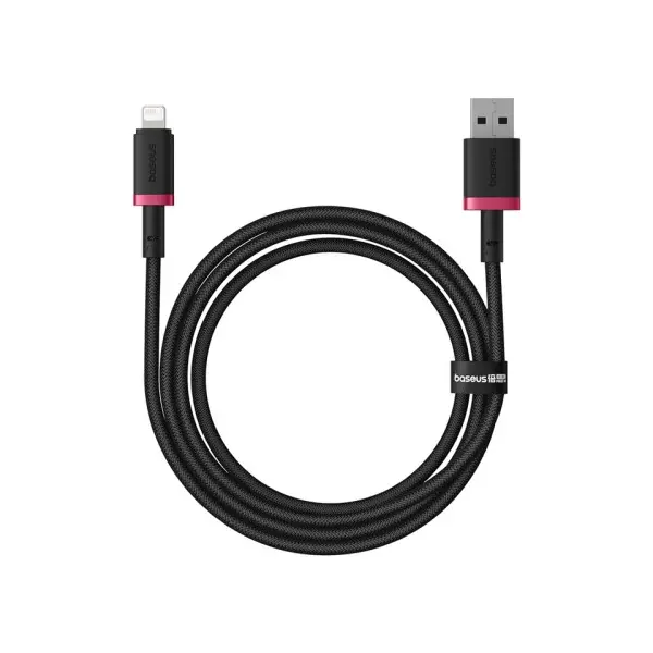 MR4_135967 Кабель baseus dura series usb-a to lightning 2.4a 1m, чорний-червоний p10377801u01-01 