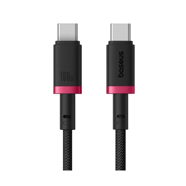 КАБЕЛЬ PD BASEUS DURA SERIES TYPE-C TO TYPE-C 100W 2M, ЧОРНИЙ-ЧЕРВОНИЙ P10377803U01-03