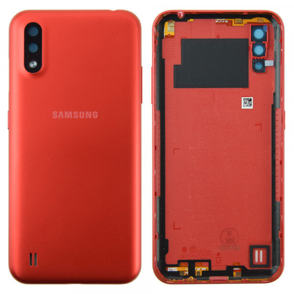 MR1_101160 Задня частина корпуса для samsung galaxy a01 (2020) sm-a015 червоний (з склом камери), original prc PRC