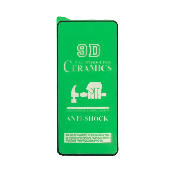 MR4_136939 Захисне скло ceramic для redmi note 13 5g, note 13 pro 4g, note 14s, poco f5, чорний (тех. пак) 