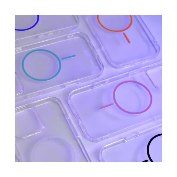 MR4_137075 Чохол clear magnetic (color slim magsafe) box для iphone 14 pro помаранчевий PRC