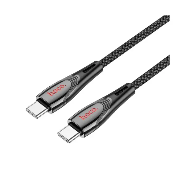 КАБЕЛЬ PD HOCO U133 MONTE 60W CHARGING DATA CABLE TYPE-C TO TYPE-C 1.2M, ЧОРНИЙ