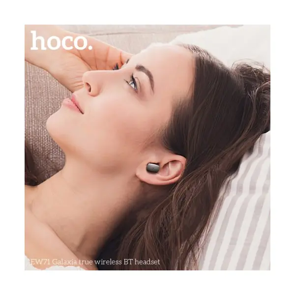 НАВУШНИКИ БЕЗДРОТОВІ HOCO EW71 GALAXIA TRUE WIRELESS BT5.4, 6HOURS MILKY, БІЛИЙ