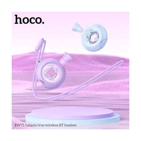 НАВУШНИКИ БЕЗДРОТОВІ HOCO EW71 GALAXIA TRUE WIRELESS BT5.4, 6HOURS СИНІЙ