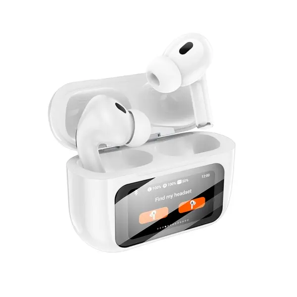 НАВУШНИКИ БЕЗДРОТОВІ HOCO EW72 SOAR TRUE WIRELESS ANC NOISEREDUCTION, TOUCHSCREEN, 5.4, БІЛИЙ