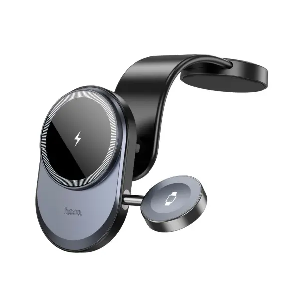 БЕЗДРОТОВИЙ АВТОМОБІЛЬНИЙ ЗАРЯДНИЙ ПРИСТРІЙ HOCO HW28 EXCELSO 2IN1 WIRELESS FAST CHARGING CAR HOLDER, ЧОРНИЙ
