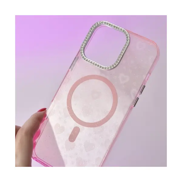 ЧОХОЛ MIRAGE HEART MAGSAFE ДЛЯ IPHONE 12, 12 PRO РОЖЕВИЙ