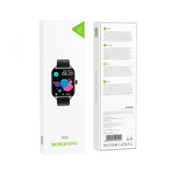 СМАРТ-ГОДИННИК BOROFONE BD5 SMART SPORTS WATCH (CALL VERSION), ЧОРНИЙ