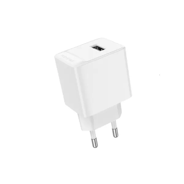 МЕРЕЖЕВИЙ ЗАРЯДНИЙ ПРИСТРІЙ BOROFONE BAS11A ERUDITE SINGLE PORT 1USB, 2.1A, БІЛИЙ