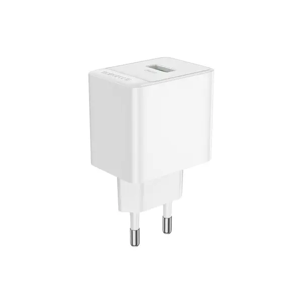 MR4_137601 Мережевий зарядний пристрій borofone bas12a erudite single port 18w, qc3.0, 1usb, білий 