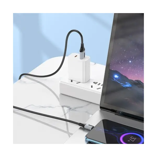 КАБЕЛЬ BOROFONE BX101 CREATOR CHARGING DATA CABLE ДЛЯ MICRO 2.4A, 1M, ЧОРНИЙ