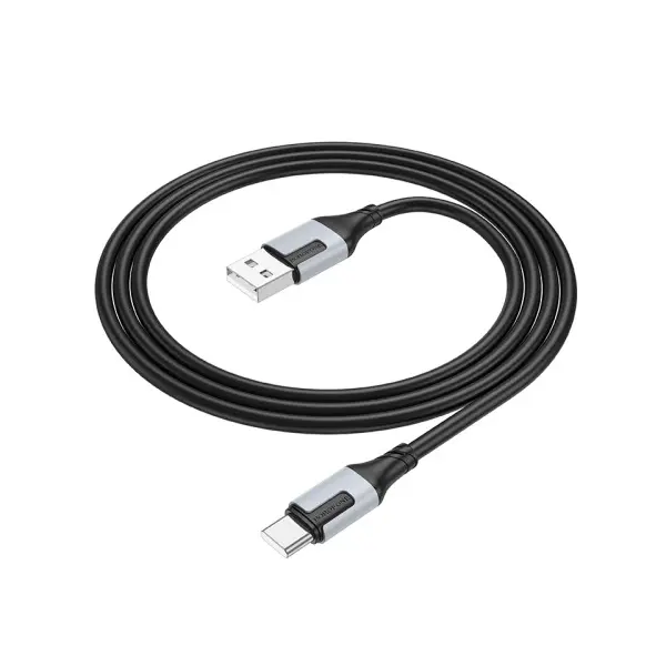КАБЕЛЬ BOROFONE BX101 CREATOR CHARGING DATA CABLE TYPE-C 3A, 1M, ЧОРНИЙ
