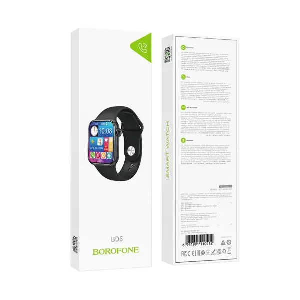 MR4_137611 Смарт-годинник borofone bd6 smart sports watch (call version), чорний 