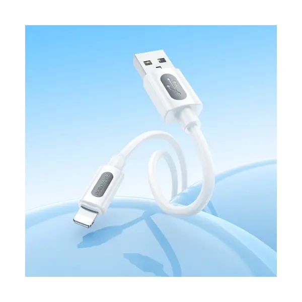КАБЕЛЬ BOROFONE BX114 STRUCTURE SILICONE ДЛЯ LIGHTNING 2,4A, 1M, БІЛИЙ