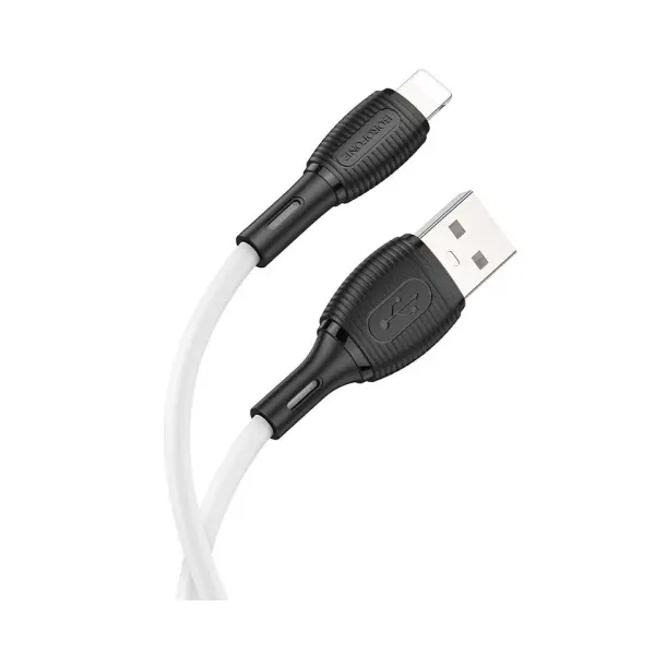 MR4_137652 Кабель borofone bx86 advantage silicone charging для lightning 2.4a, 1m, білий 
