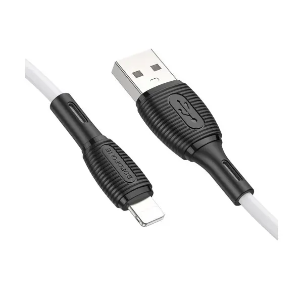 MR4_137652 Кабель borofone bx86 advantage silicone charging для lightning 2.4a, 1m, білий 