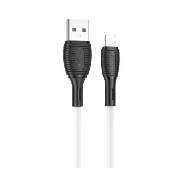 MR4_137652 Кабель borofone bx86 advantage silicone charging для lightning 2.4a, 1m, білий 