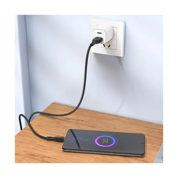 КАБЕЛЬ BOROFONE BX86 ADVANTAGE SILICONE CHARGING ДЛЯ MICRO 2.4A, 1M, ЧОРНИЙ