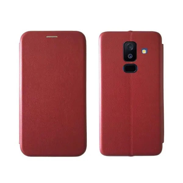 MR4_138415 Чохол-книжка level для samsung a6 plus 2018 marsala 