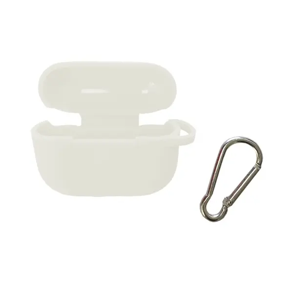 MR4_138324 Чохол для airpods pro силіконовий logo 2in1 (+ карабин) (тех. пак), білий 