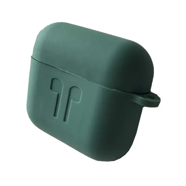 MR4_138333 Чохол для airpods 3 силіконовий 2mm logo 2in1 (+ карабин) (тех. пак) pine зелений 