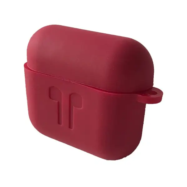 MR4_138335 Чохол для airpods 3 силіконовий 2mm logo 2in1 (+ карабин) (тех. пак) marsala 