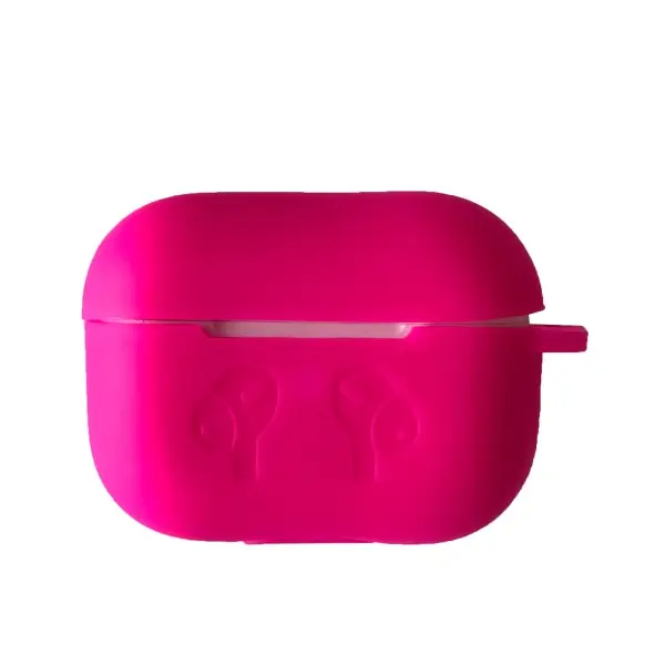 MR4_138341 Чохол для airpods pro силіконовий logo 2in1 (+ карабин) (тех. пак) hot рожевий 