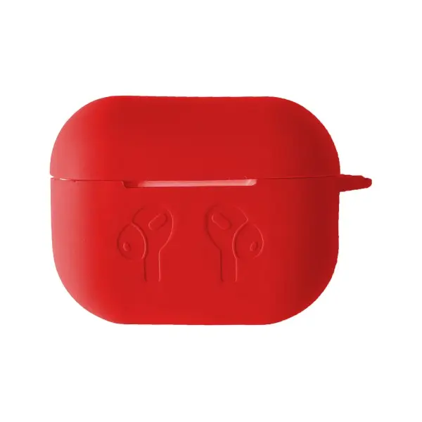 MR4_138359 Чохол для airpods pro 2 силіконовий logo 2in1 (+ карабин) (тех. пак) червоний 