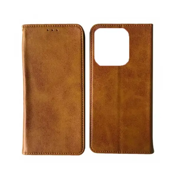 ЧОХОЛ-КНИЖКА BLACK TPU MAGNET ДЛЯ REDMI NOTE 14 4G GLOBAL VERSION BROWN