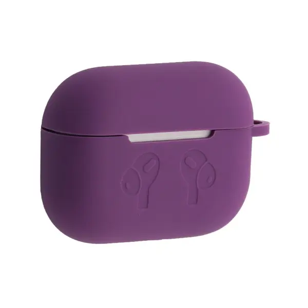 MR4_138367 Чохол для airpods pro силіконовий logo 2in1 (+ карабин) (тех. пак) пурпуровий 