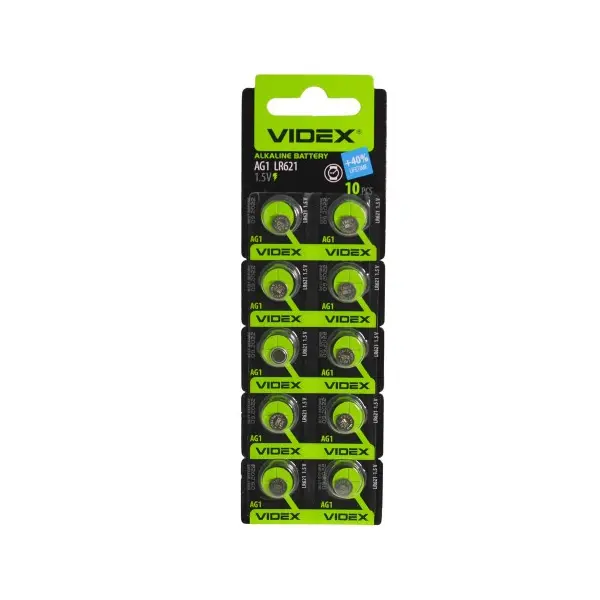 MR4_138180 Батарейка videx ag1 (lr621) blister 10 