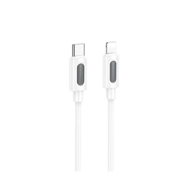 MR4_138230 Кабель pd borofone bx114 structure silicone type-c to lightning 27w, 1m, білий 