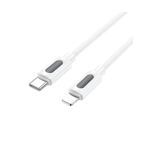 MR4_138230 Кабель pd borofone bx114 structure silicone type-c to lightning 27w, 1m, білий 