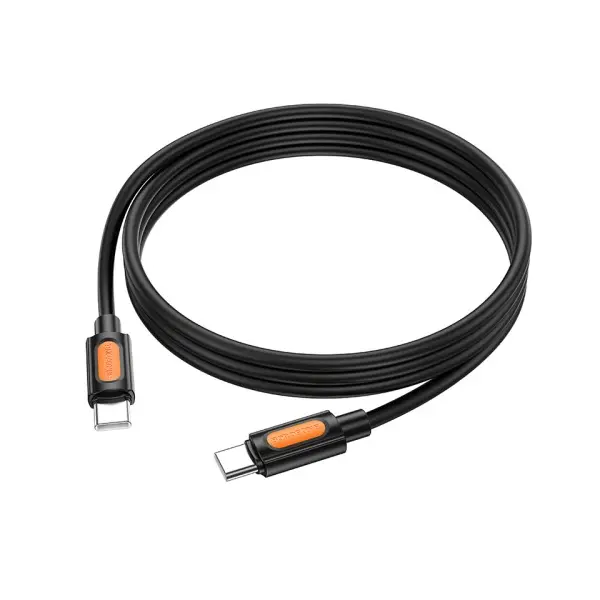 MR4_138231 Кабель pd borofone bx114 structure silicone type-c to type-c 60w, 1m, чорний 