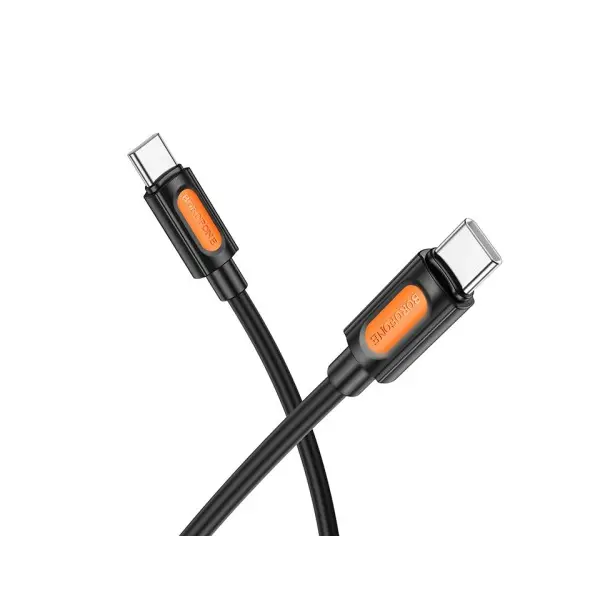 MR4_138231 Кабель pd borofone bx114 structure silicone type-c to type-c 60w, 1m, чорний 
